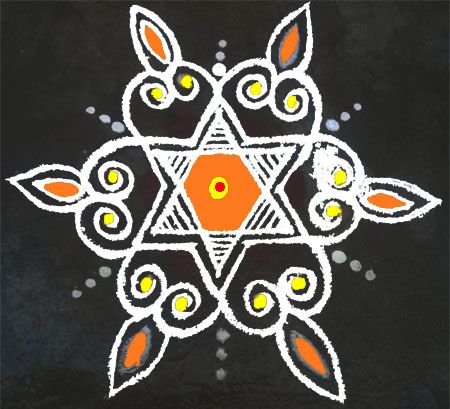 „Star Rangoli“ dizainas