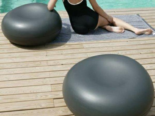 μαξιλάρι καθίσματος γκρι μεταλλικό χρώμα πισίνα πισίνα origineoll