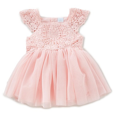 „Baby Pink Crochet Frock“