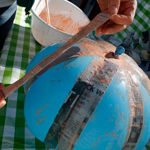 10 - Κατασκευή με χαρτί mache - σχεδόν τελείωσε