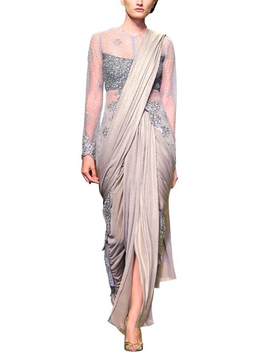 Çok Yönlü Dhoti Stili Sari