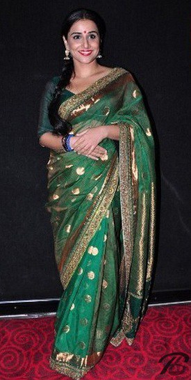 Vidya Balan Green Saree