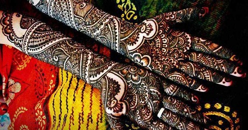 Juodos Henna Marathi Mehandi dizainas