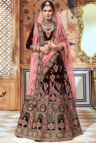 Maroon Bridal Lehenga