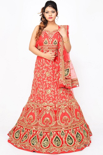 Ayna Çalışması Gelin Lehenga