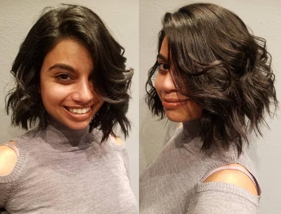Katmanlı Siyah Bob Saç Modeli