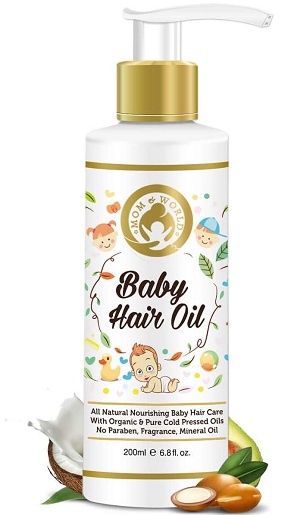 Mamų ir pasaulio kūdikių plaukų aliejus