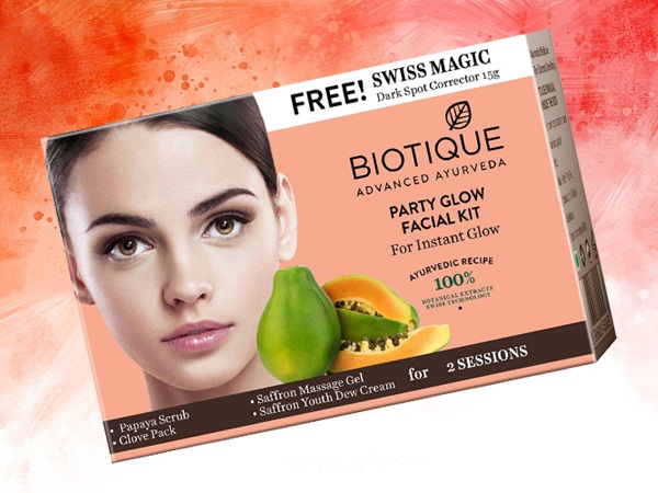 „Biotique Party Glow“ veido rinkinys