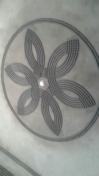 Lubų cemento gėlių dizainas