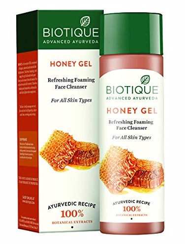 Biotique Honey Gel drėkinantis putojantis veido prausiklis