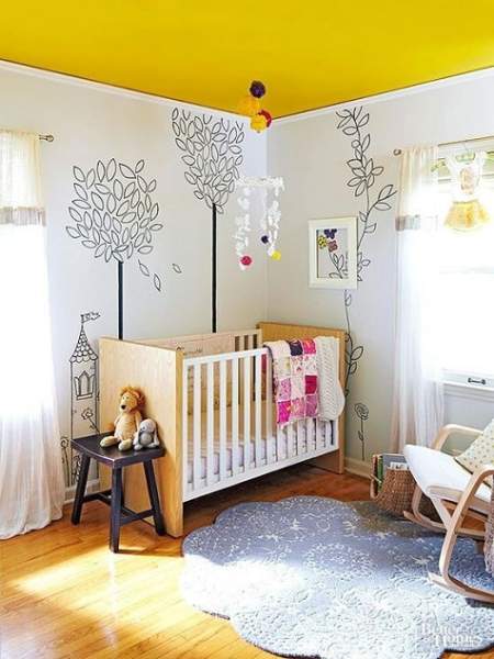 Vaikų kambario lubų dažų/spalvinimo idėjos