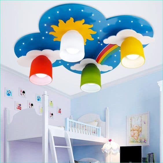 Pop lubų dizainas vaikų miegamajam
