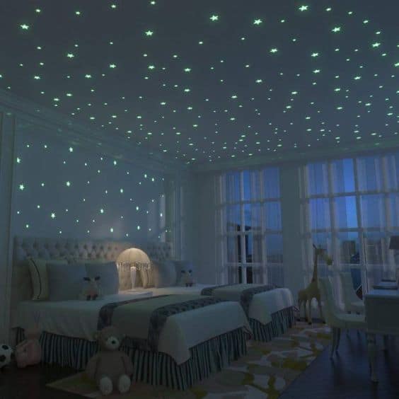 Žvaigždės vaikų miegamojo luboms