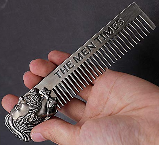 Plieninės metalinės barzdos šukos vyrams