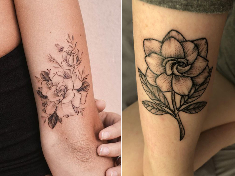 „Gardenia“ gėlių tatuiruotės