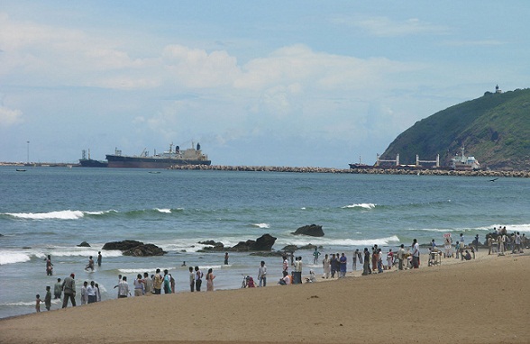 Ramakrishna Plajı Vizag Andhra Pradesh
