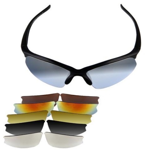 Kelių UV objektyvų saulės akiniai