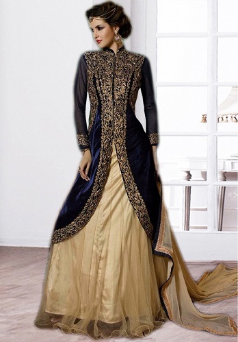 Kadife Ceket Lehenga