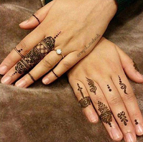 Naujausias Vakarų raštų žiedo „Mehndi“ dizainas