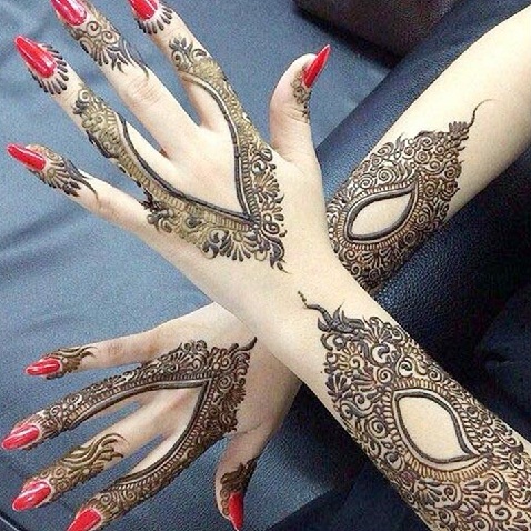 Modern Fas Fayansları Mehndi Tasarımı