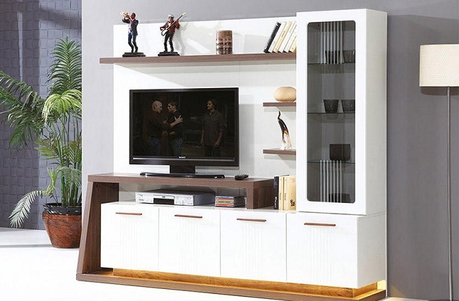 TV salės baldų dizainas
