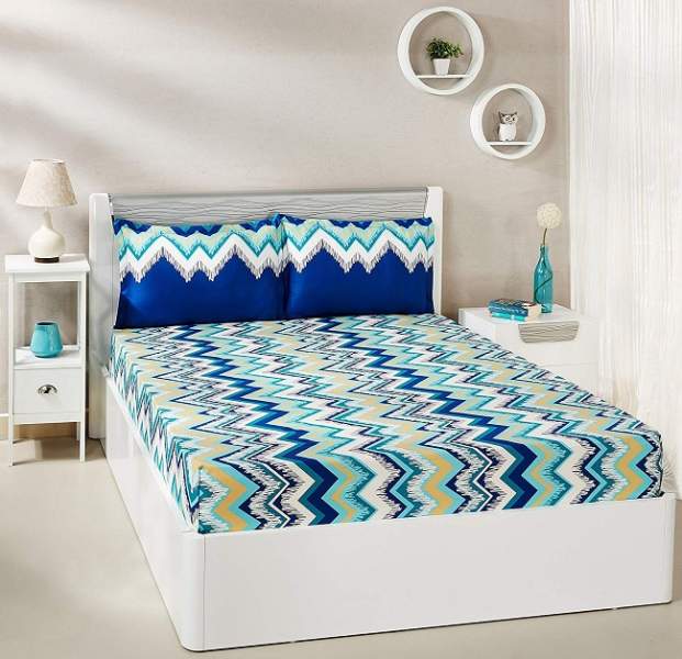 Šiuolaikiniai dvigulės lovos lakštų dizainai