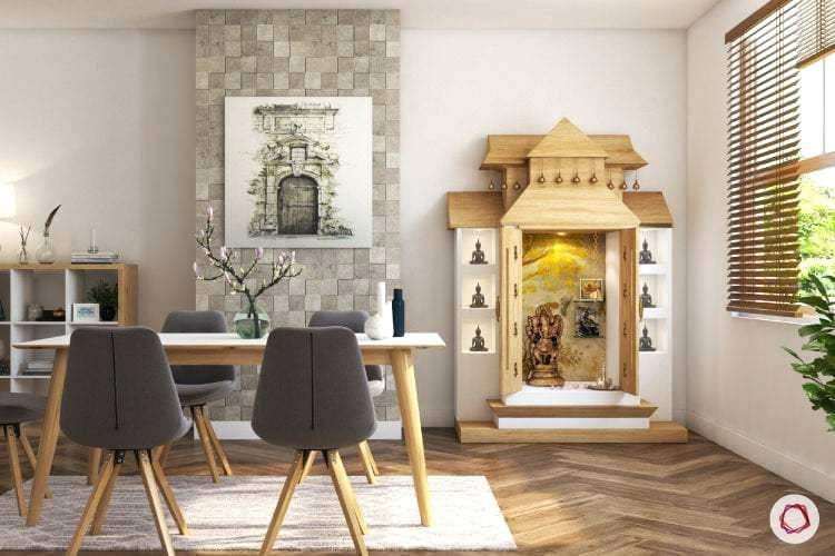 pooja kambarių dizainas butams
