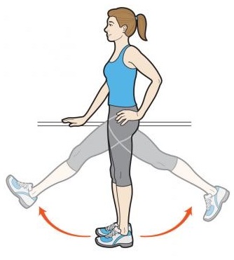 Kalçalar için ileri ve geri Bacak Salıncak egzersizleri (1)