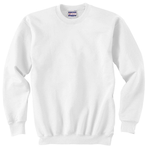 Klasik Beyaz Erkek Sweatshirt