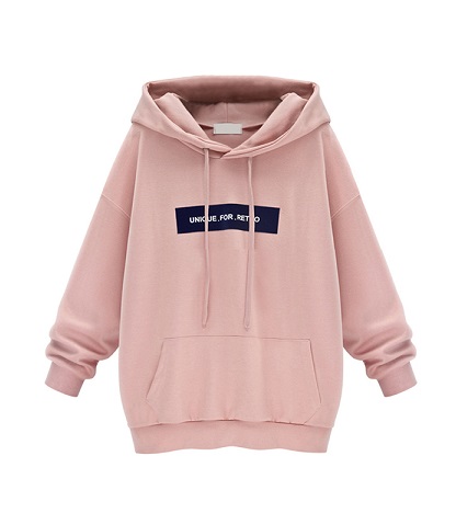 Bol açık pembe Kadın sweatshirt