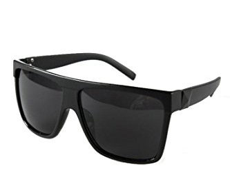 Madingi juodi plastikiniai akiniai nuo saulės A246