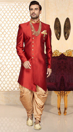 Indo Vakarų Sherwani su Dhoti