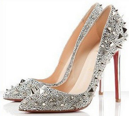Gümüş Stilettoes Kadın Ayakkabı