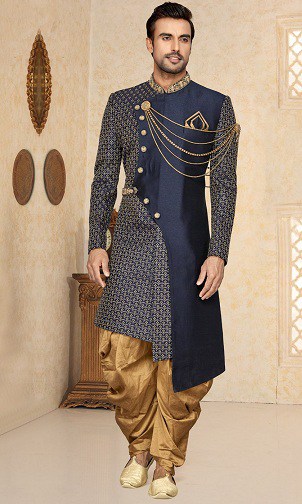 Dhoti ile Tasarımcı Sherwani