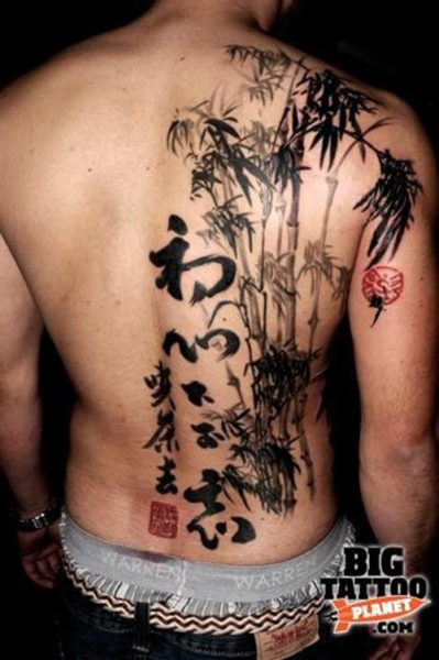 Japonų Kanji tatuiruočių dizainas vyrams