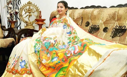 Onam atspausdinta Saree