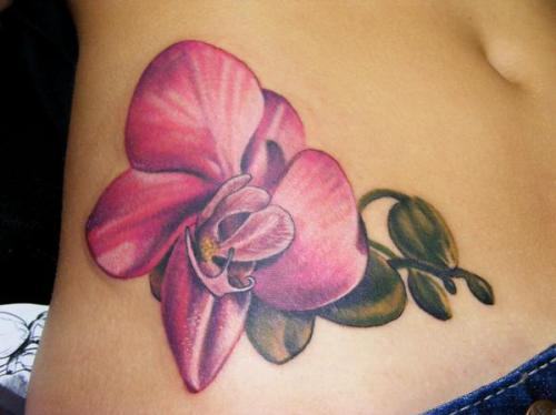 Orchidėjų tatuiruočių dizainas