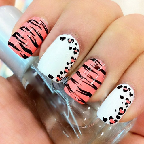 Leopar ve Zebra Baskı Nail Art Tasarımları