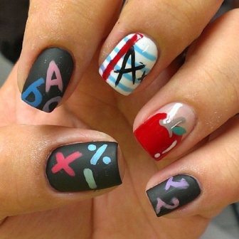 Blackboard Nail Art Tasarımları