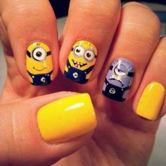 „Despicable Me“ nagų dizainas: