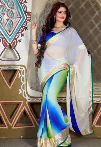 Renk Düz Leheriya Saree Karışımı