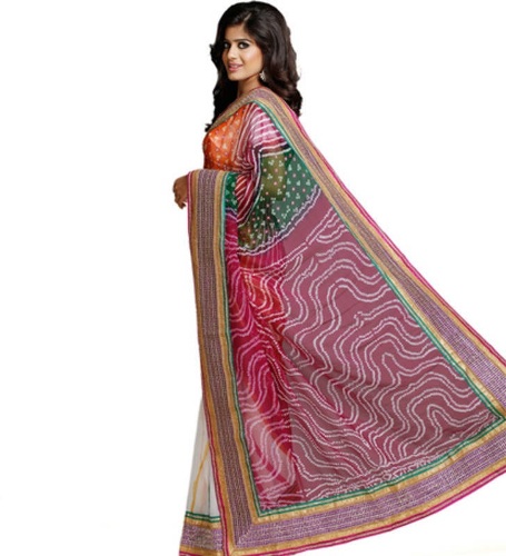 Leheriya ve Bandhani Saree