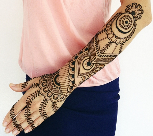 Arabų henna dizainas