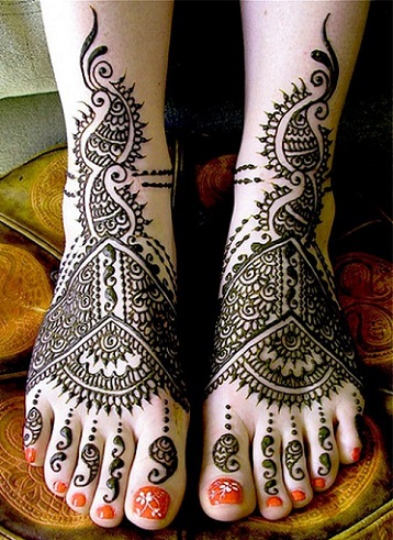 Arabijos pėdų Mehndi dizainas