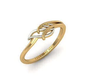 Paprastas aukso žiedo dizainas be akmens