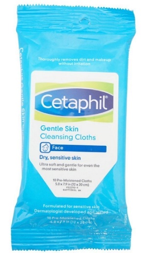 Švelnios odos valymo šluostės „Cetaphil“