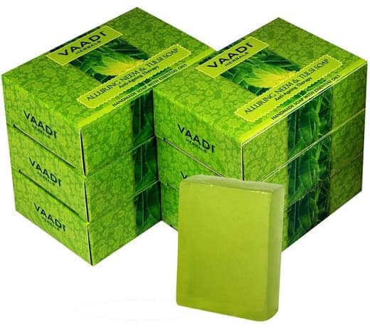 „Vaadi Herbals“ viliojantis „Neem Tulsi“ muilas riebiai odai