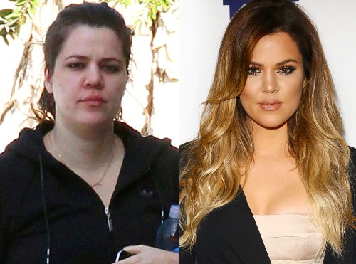 Khloe Kardashian be makiažo 1