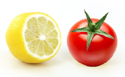 Pomidorų ir citrinų sultys pašalina tamsius ratilus