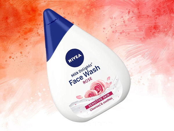 Nivea Milk Delights veido prausiklis su rožėmis jautriai odai